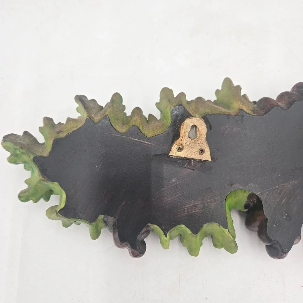 Vintage Grape Cluster Wall Plaque 3D Fruit Resin Decor Purple Green